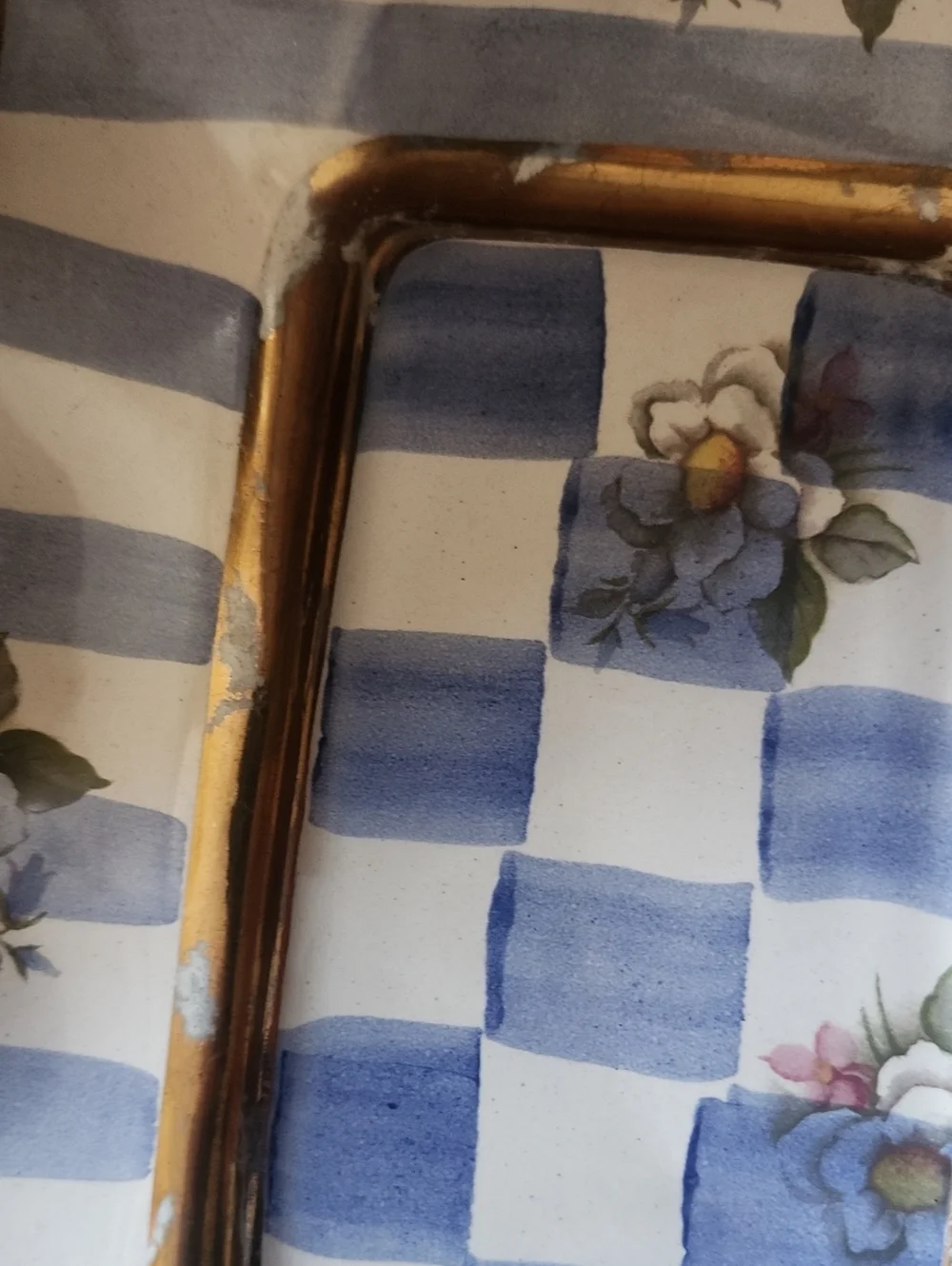 Mackenzie Childs Honeymoon Morning Glory Butter Dish- Vintage & Retired
